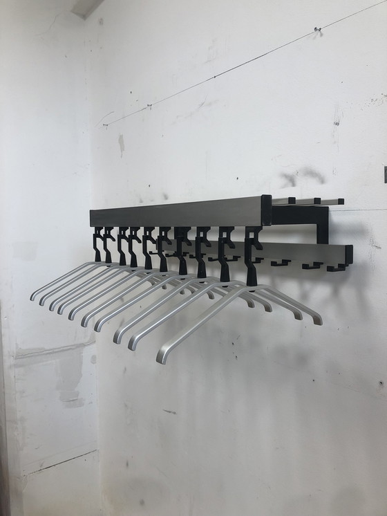 Image 1 of Modern Wall Coat Rack 10 Hangers