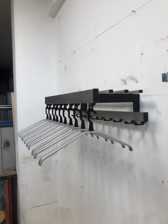 Image 1 of Modern Wall Coat Rack 10 Hangers