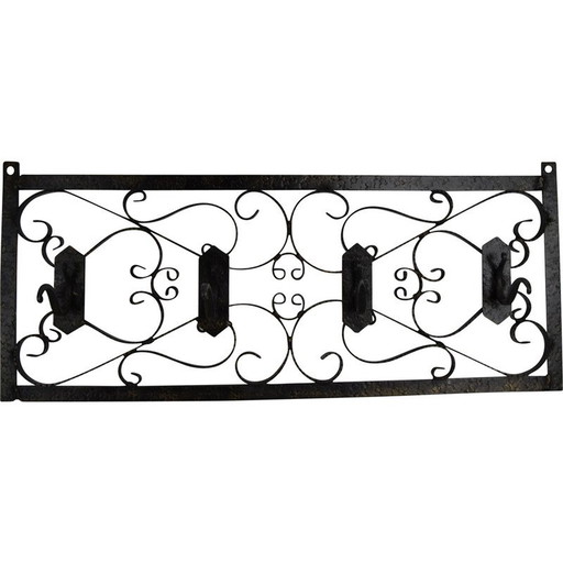 Vintage metal wall hanger, Czechoslovakia 1960s