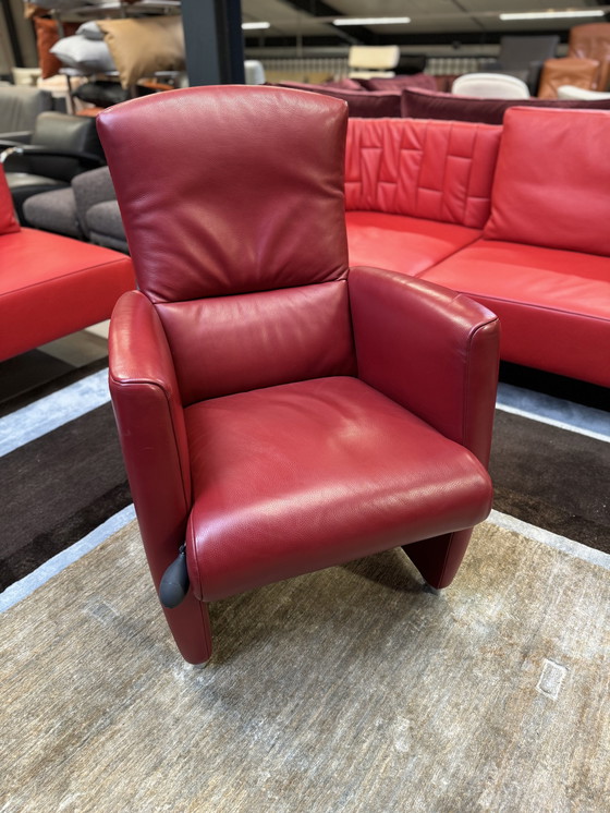 Image 1 of Jori Vinci armchair red Cherry leather