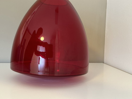 Image 1 of Vase en verre Red Wobble de Ton Haas