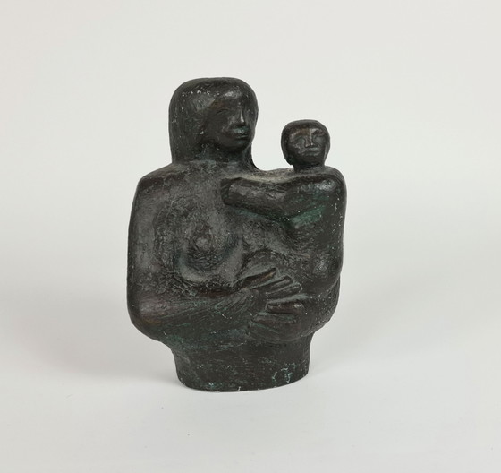 Image 1 of Design néerlandais - Rijkel Dijkstra - Bronze - "2 personnes en bonne conversation" - années 80