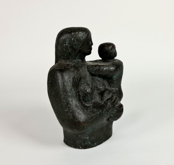 Image 1 of Design néerlandais - Rijkel Dijkstra - Bronze - "2 personnes en bonne conversation" - années 80