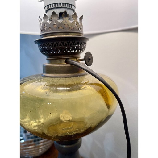 Vintage electrified oil lamp