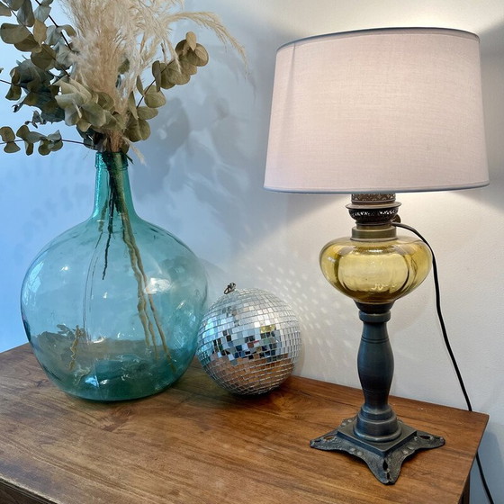 Image 1 of Lampada a olio elettrificata d'epoca