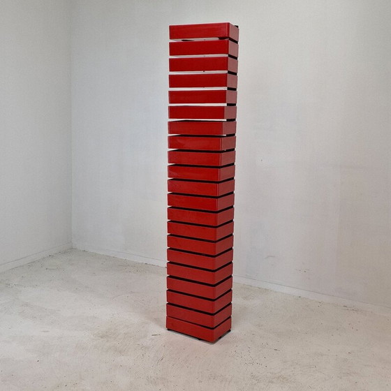 Image 1 of Vintage rotating cabinet in metal and acrylic plastic by Shiro Kuramata for Cappellini