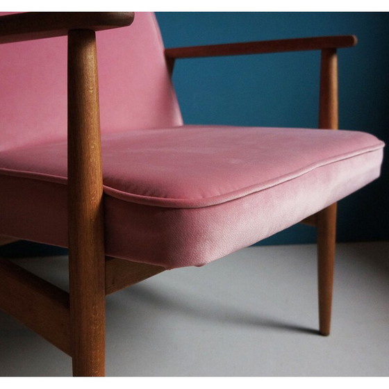Image 1 of Poltrona vintage, rivestimento in velluto rosa, anni '60
