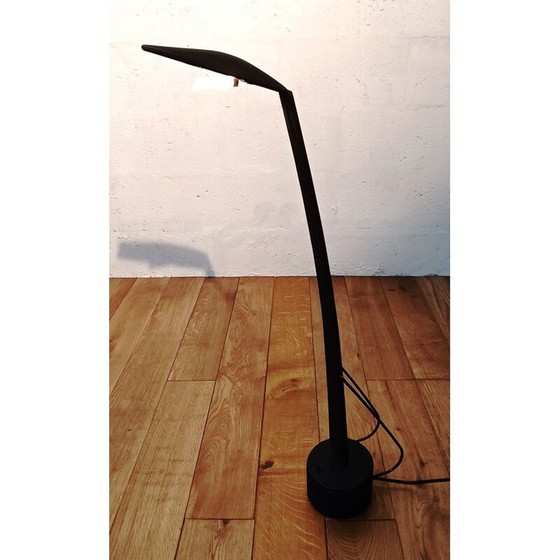 Image 1 of Lampada da scrivania vintage in metallo nero di Italiana Luce