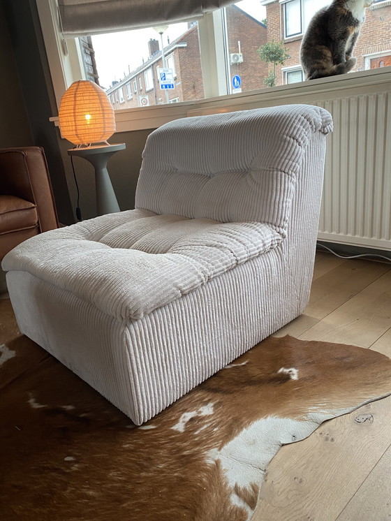 Image 1 of Low Armchair Of Rib Fabric