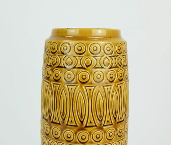 Image 1 of scheurich mid century VASE 1960s decor hellas ochre glaze model 264-30