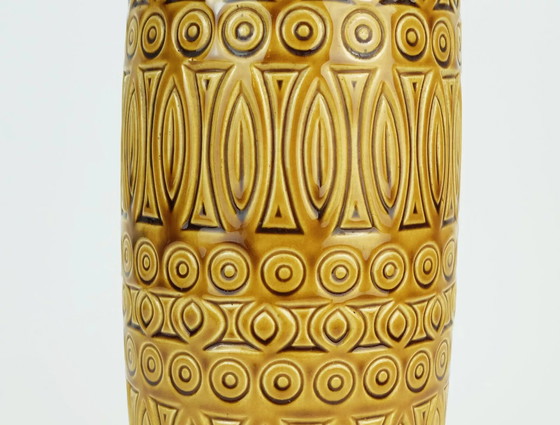 Image 1 of scheurich mid century VASE 1960s decor hellas ochre glaze model 264-30