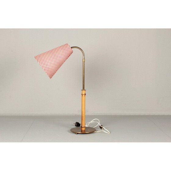 Image 1 of Vintage table lamp in brass and bamboo cane, Germany 1950