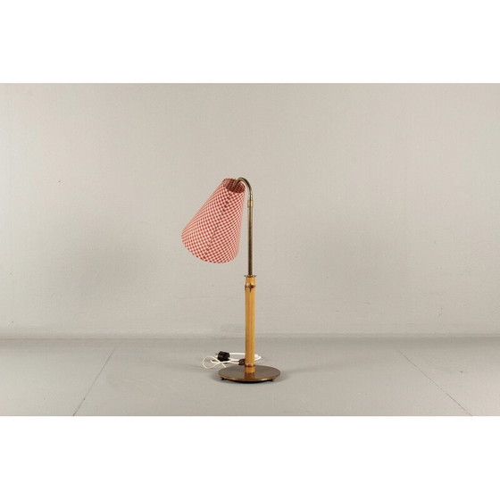 Image 1 of Vintage table lamp in brass and bamboo cane, Germany 1950