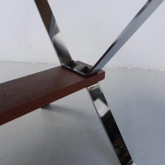 Image 1 of Table à carreaux vintage Adri, cadre chromé - 1960s