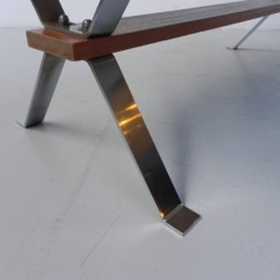 Image 1 of Table à carreaux vintage Adri, cadre chromé - 1960s