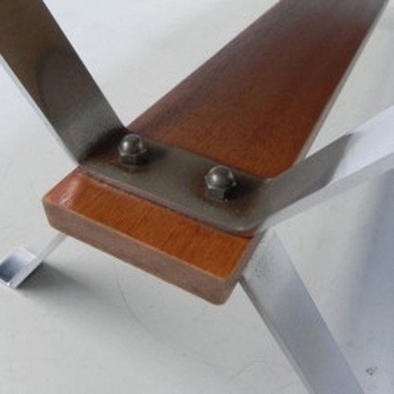 Image 1 of Table à carreaux vintage Adri, cadre chromé - 1960s