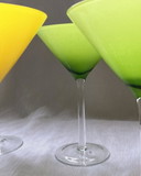 4X Colored Cocktail Glasses