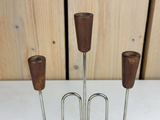 Danish Design Teak candlestick