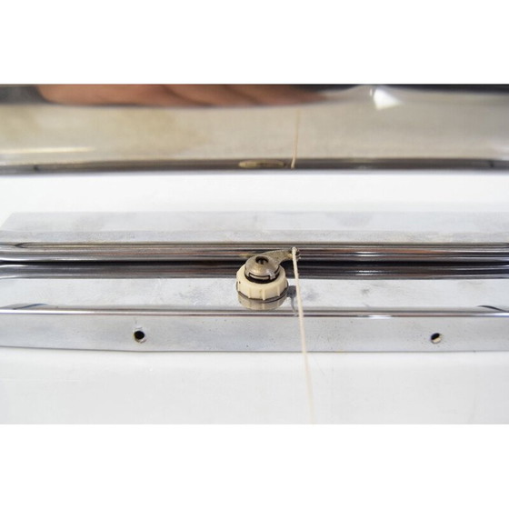 Image 1 of Vintage art deco tubular wall lamp in art glass and chrome, Czechoslovakia 1930