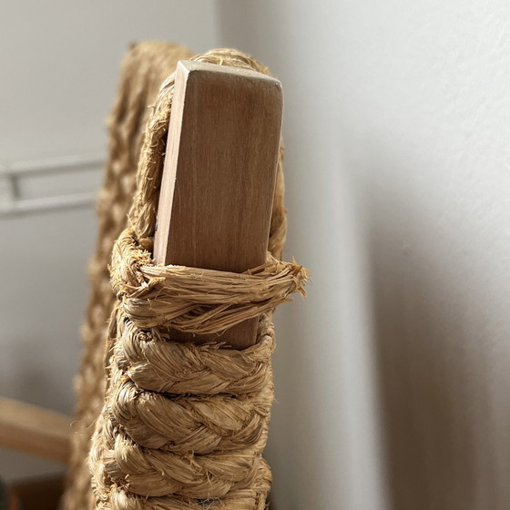 Image 1 of Mid - Century Modern Armchair Wood And Rope