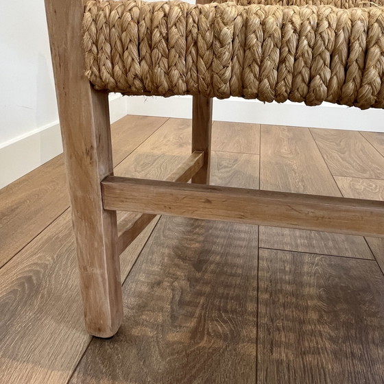 Image 1 of Mid - Century Modern Armchair Wood And Rope