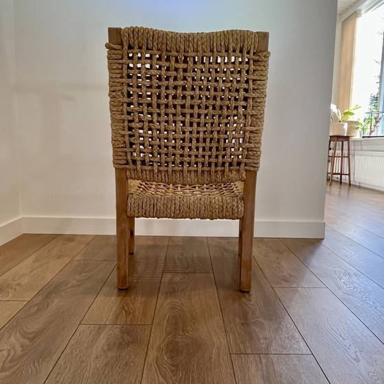Image 1 of Mid - Century Modern Armchair Wood And Rope