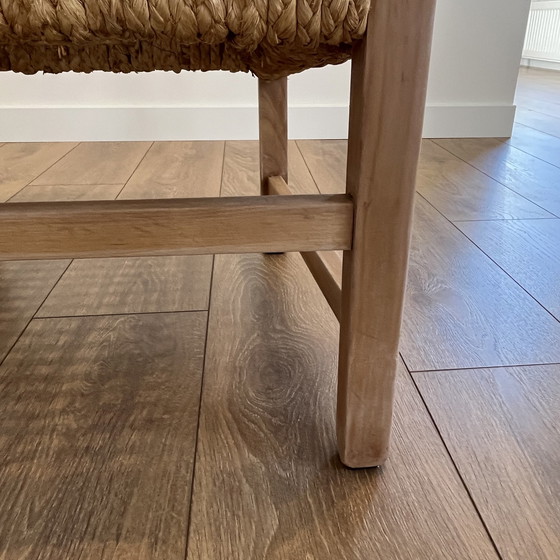 Image 1 of Mid - Century Modern Armchair Wood And Rope
