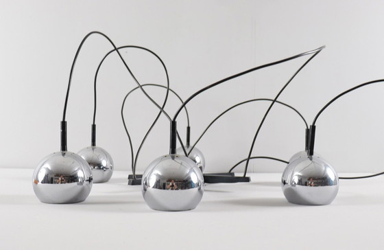 Image 1 of Cascade lamp/hanging lamp chrome, 1970s, Italy.