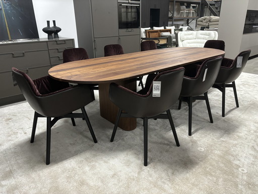 Arco Kami Solid Walnut Table 105X280Cm