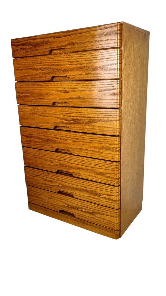 Image 1 of Hülsta Blank Oak Chest of Drawers 1970S