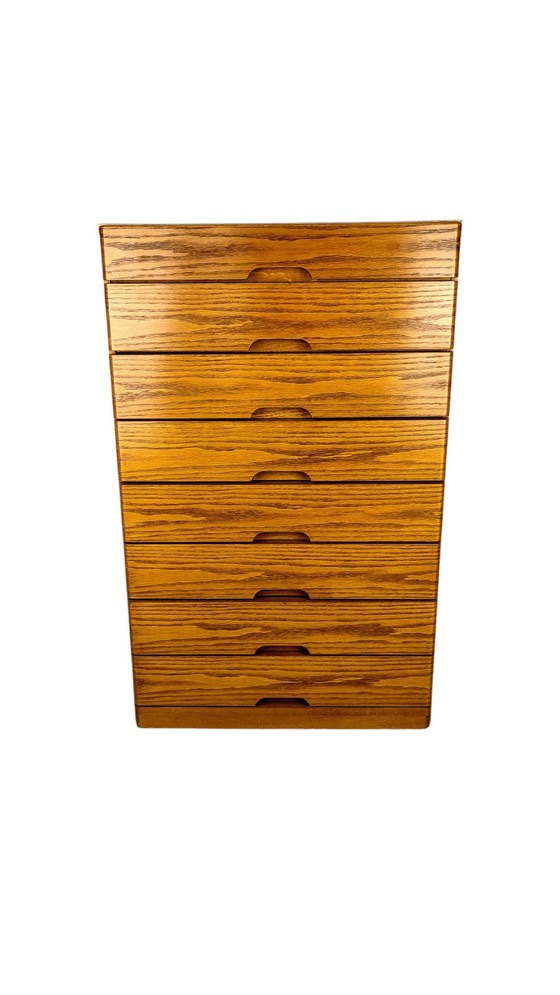 Image 1 of Hülsta Blank Oak Chest of Drawers 1970S