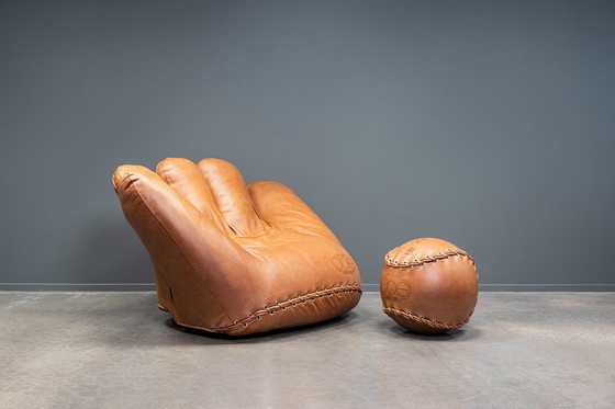 Image 1 of "Joe" Baseball glove chair+ ottoman