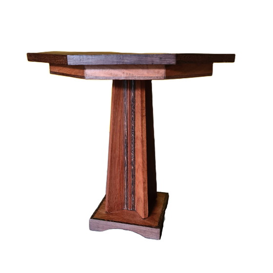 Image 1 of Table d'appoint Art déco française avec plateau marqueté, vers 1920/30