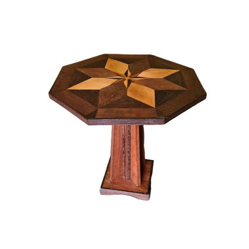 French Art Deco side table with inlaid top, circa 1920/30