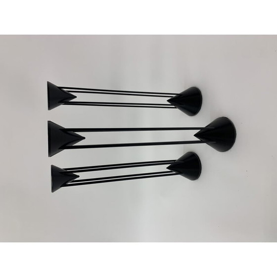 Image 1 of Set of 3 vintage post modern Memphis candlesticks by Markus Borgens, 1980s