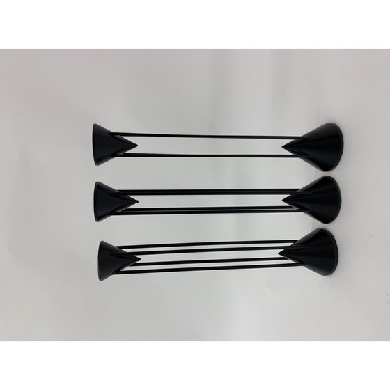 Image 1 of Set of 3 vintage post modern Memphis candlesticks by Markus Borgens, 1980s