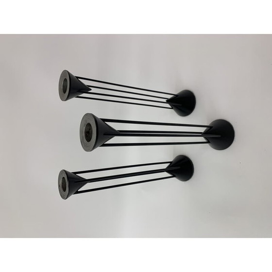 Image 1 of Set of 3 vintage post modern Memphis candlesticks by Markus Borgens, 1980s