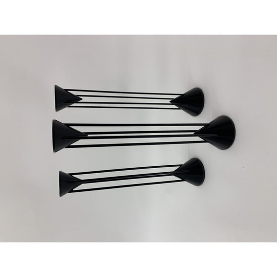 Image 1 of Set of 3 vintage post modern Memphis candlesticks by Markus Borgens, 1980s