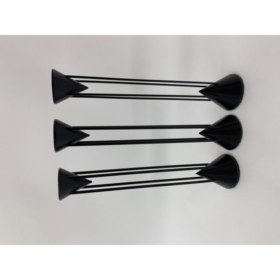 Image 1 of Set of 3 vintage post modern Memphis candlesticks by Markus Borgens, 1980s
