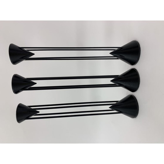 Image 1 of Set of 3 vintage post modern Memphis candlesticks by Markus Borgens, 1980s