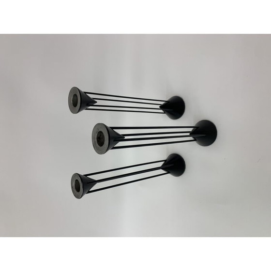 Image 1 of Set of 3 vintage post modern Memphis candlesticks by Markus Borgens, 1980s