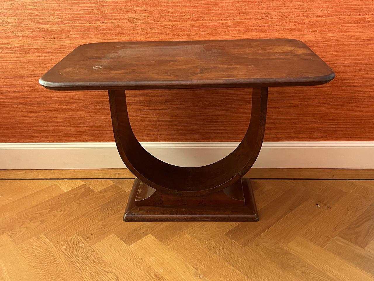 Mesa de centro Art Déco en nogal