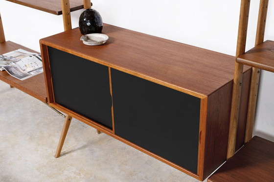 Image 1 of Libreria vintage indipendente di Kurt Østervig per Kp Møbler, Danimarca anni &#39;60 - Parete attrezzata Boekenkast