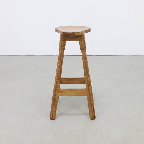 Image 1 of 2x Tabouret de bar Pinewood 1970 Vintage