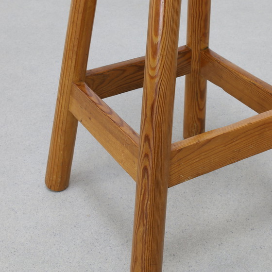 Image 1 of 2x Tabouret de bar Pinewood 1970 Vintage