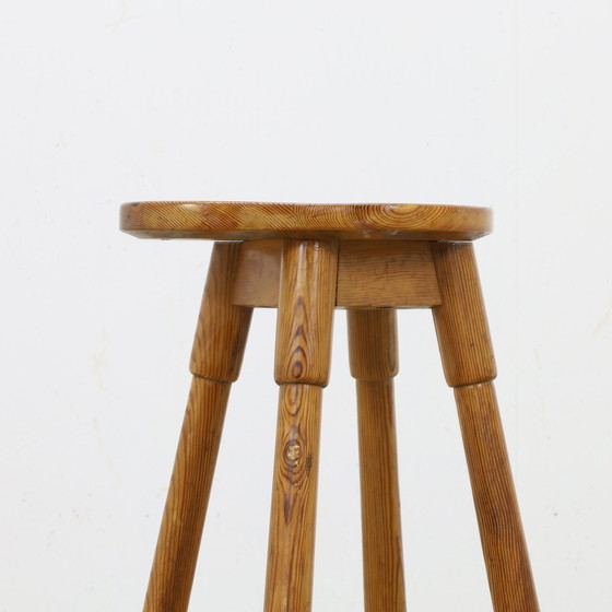 Image 1 of 2x Tabouret de bar Pinewood 1970 Vintage