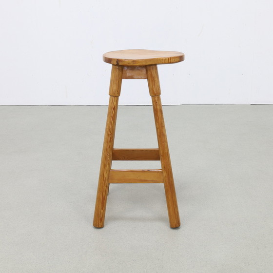 Image 1 of 2x Tabouret de bar Pinewood 1970 Vintage