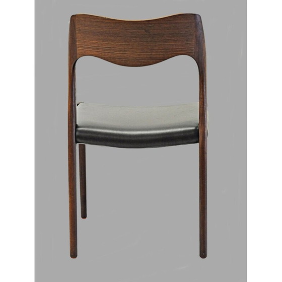Image 1 of Set of 6 vintage Niels Otto Møller Twelve Refinished Teak Dining Chairs, Inc. Reupholstery