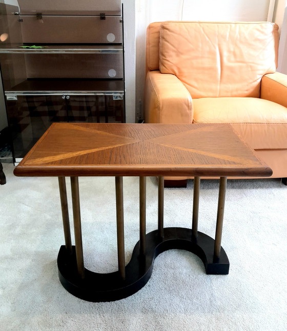 Image 1 of Oak and Brass Coffee Table Circa 1960