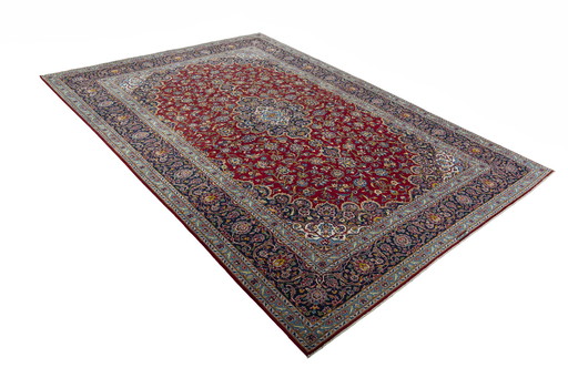 Hand-knotted Persian carpet - Keshan Red - 381 X 270 Cm